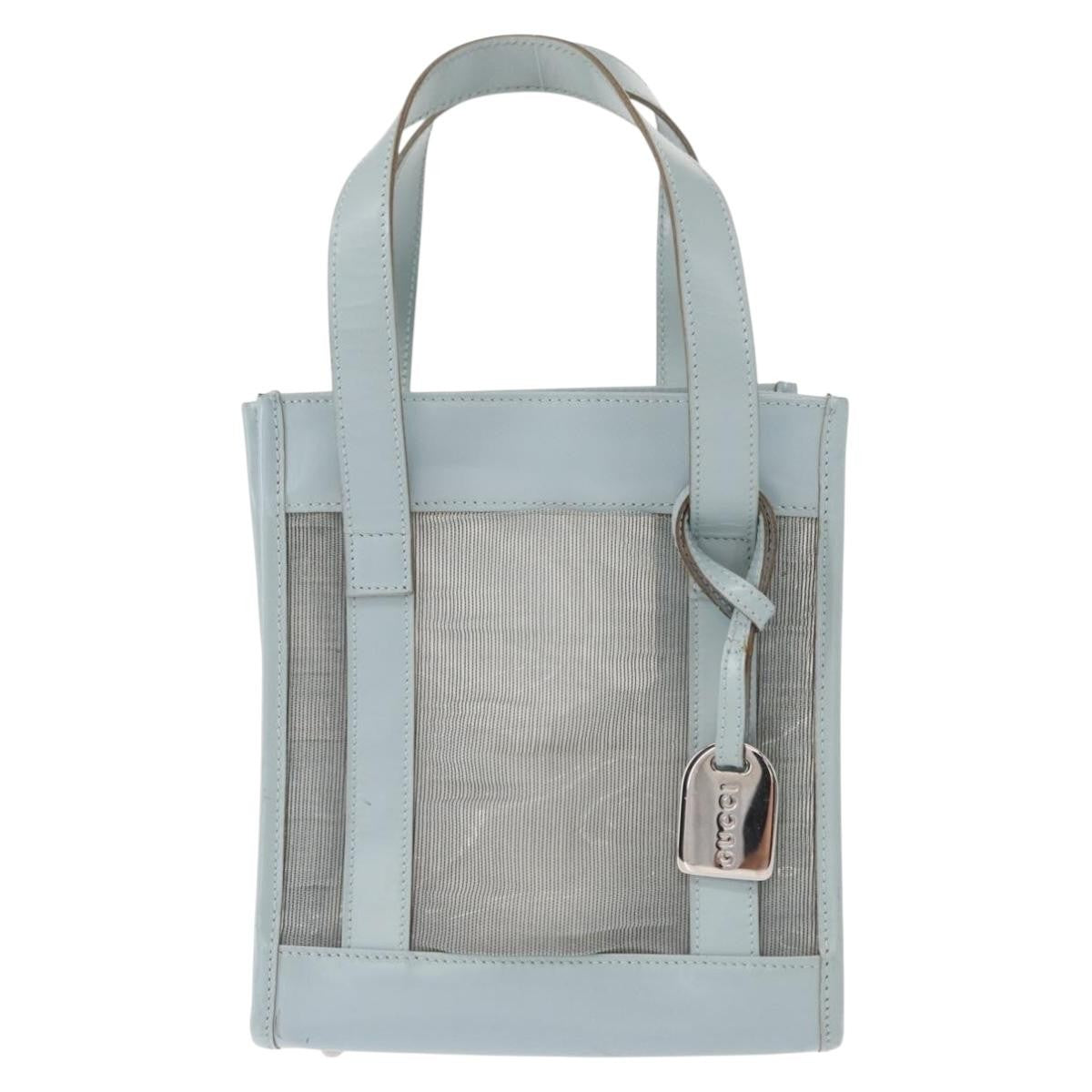 Gucci Vintage Handbag Leather Blue Leather Handbag (Pre-Owned)
