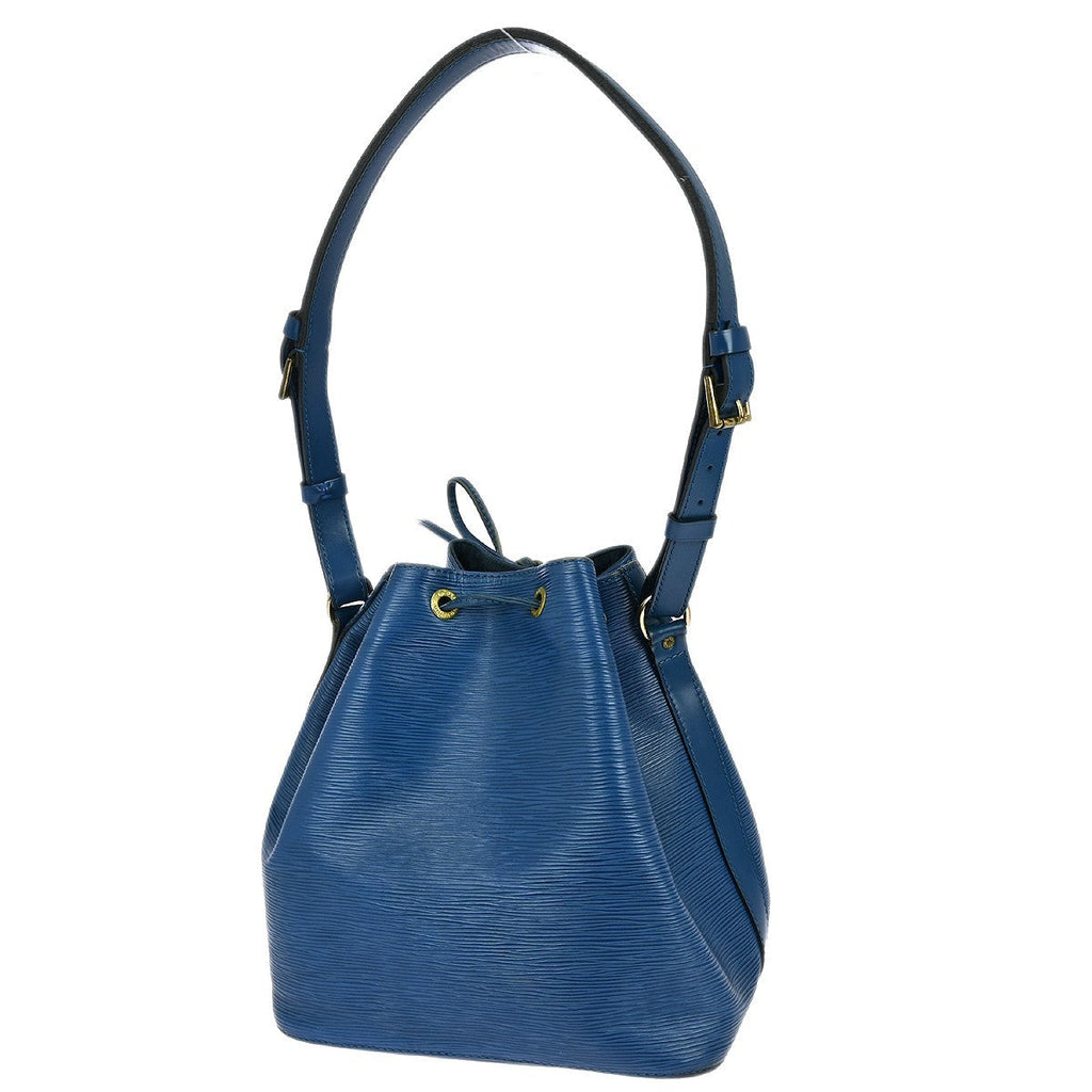 Louis Vuitton Petit Noe Handbag Epi Leather Blue Leather Shoulder Bag