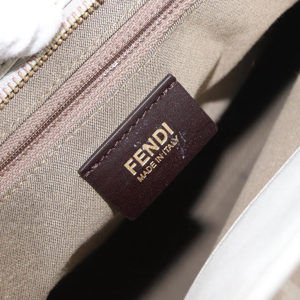 Fendi Roll Tote Zucca Canvas And Leather Beige Canvas Tote Bag Bag