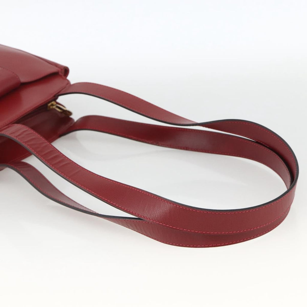 Celine Circle Logo Leather Burgundy Leather Tote Bag Bag