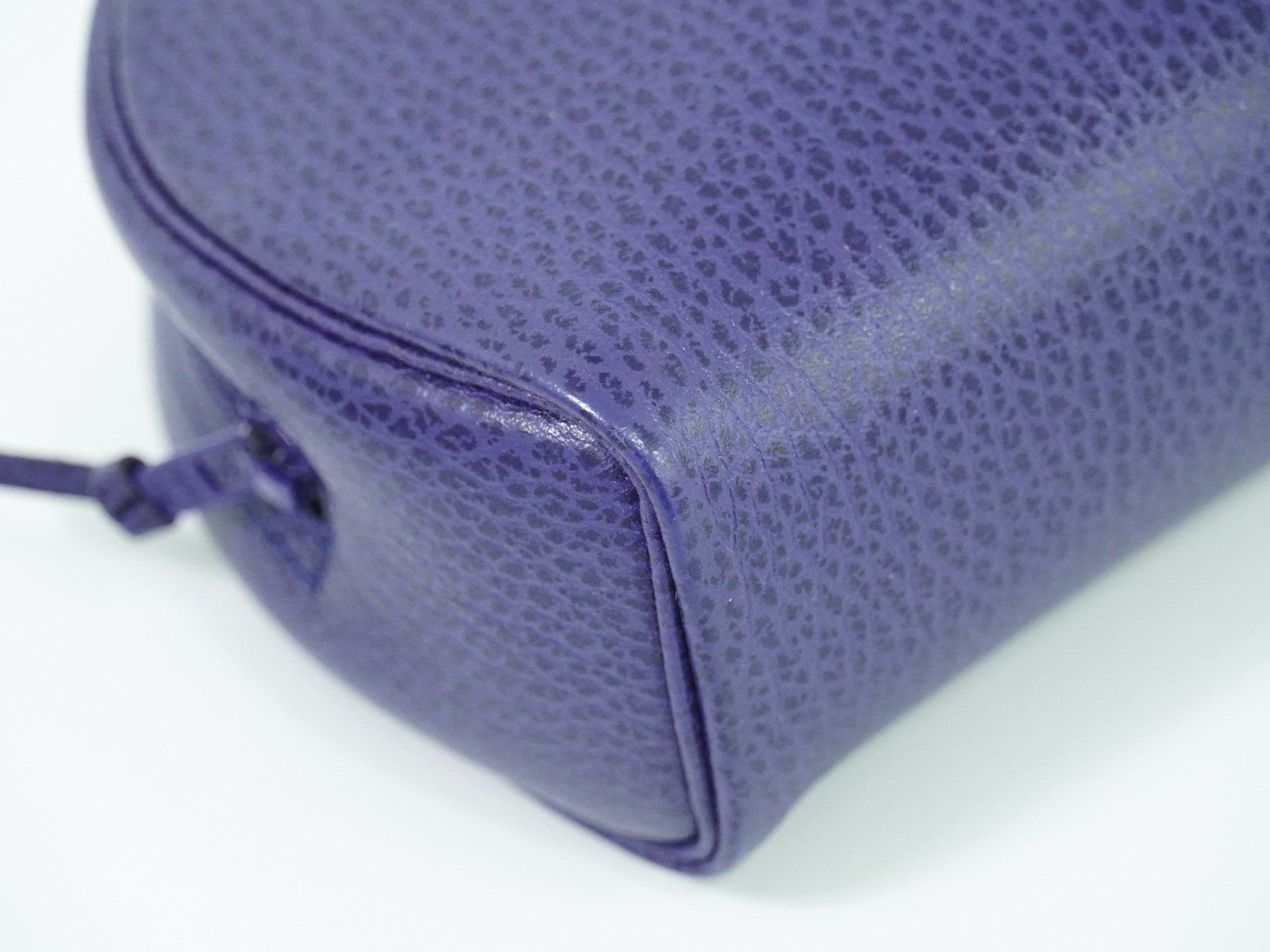 Christian Dior Vintage Zip Pochette Leather Blue Leather Clutche & Pouche Bag (Pre-Owned)