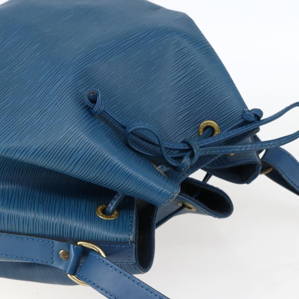 Louis Vuitton Petit Noe Handbag Epi Leather Blue Leather Shoulder Bag