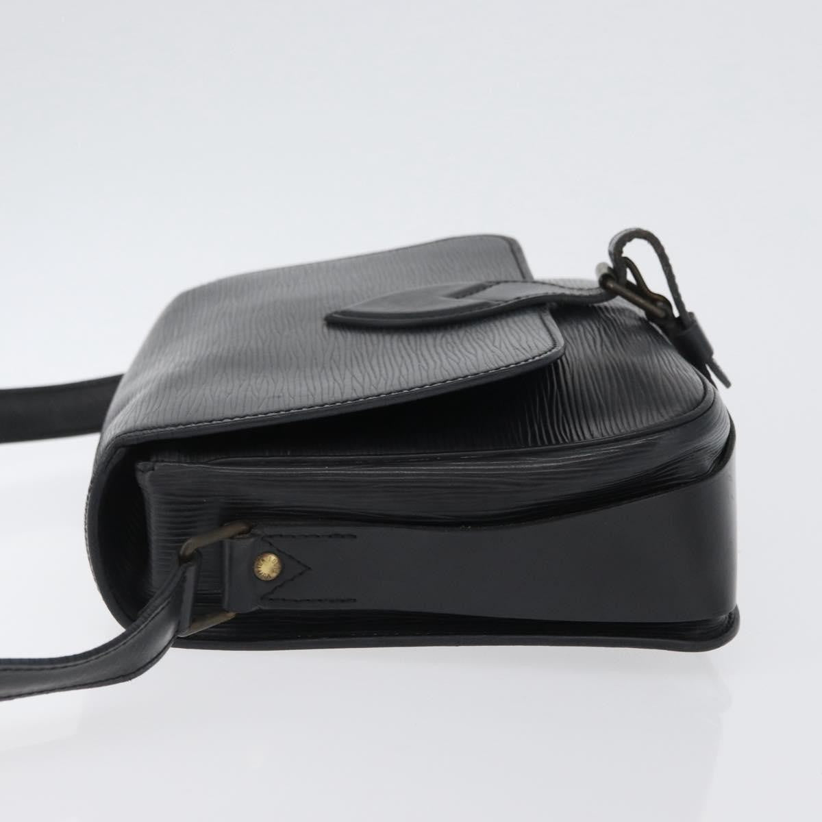 Louis Vuitton Cartouchiere Handbag Epi Leather Black Leather Shoulder Bag