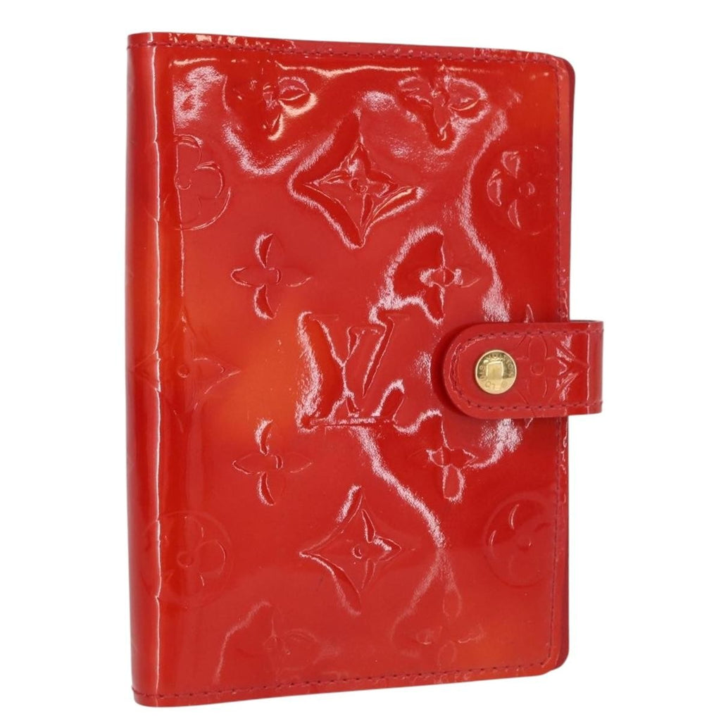 Louis Vuitton Agenda Cover Patent Leather Red Patent_Leather Toiletry Case Accessory