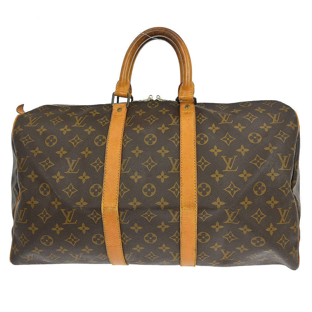 Louis Vuitton Keepall Bag Monogram Canvas Brown Canvas Travel Bag