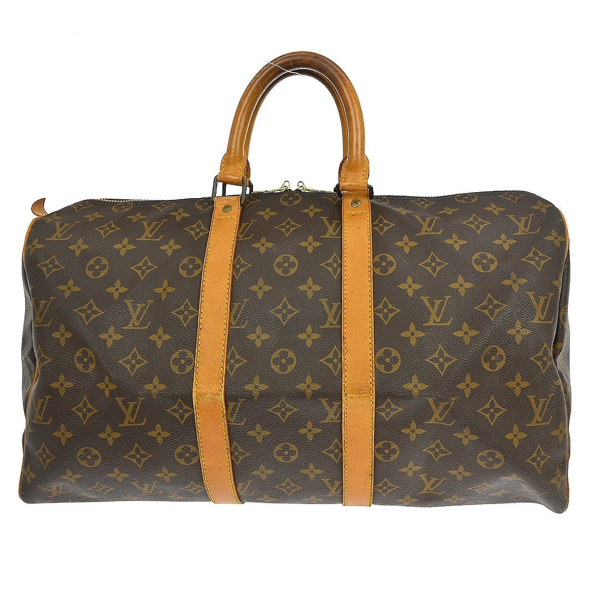 Louis Vuitton Keepall Bag Monogram Canvas Brown Canvas Travel Bag