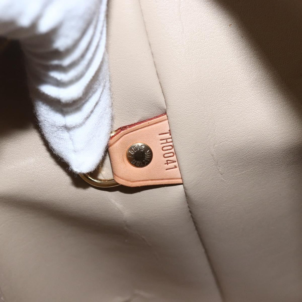Louis Vuitton Houston Handbag Monogram Vernis Beige Patent_Leather Handbag