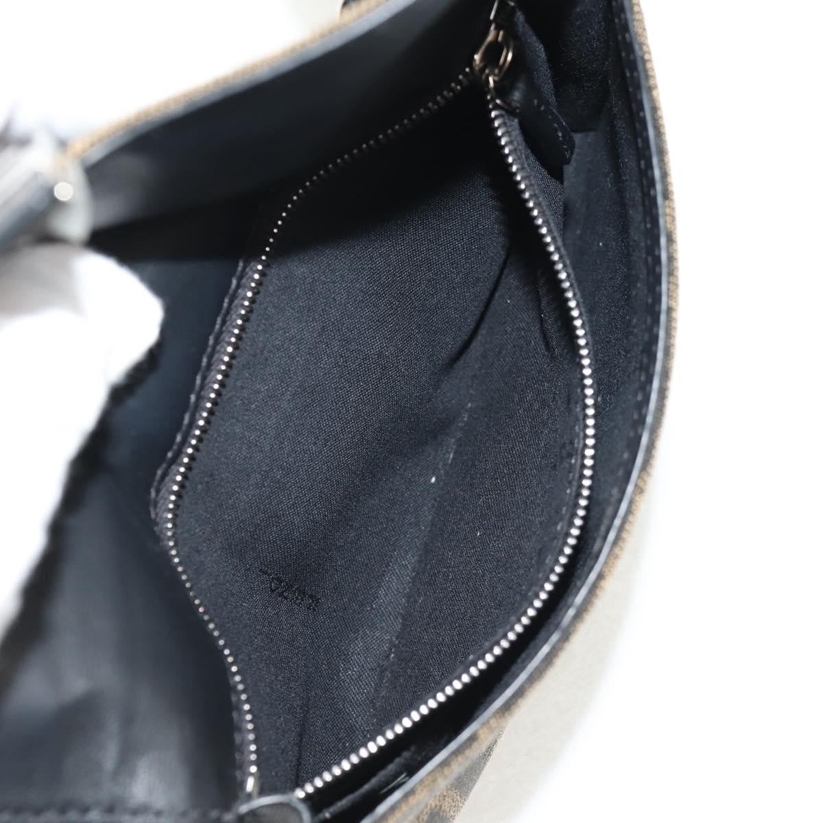 Fendi Baguette Convertible Belt Bag Zucca Canvas Black Canvas Bag