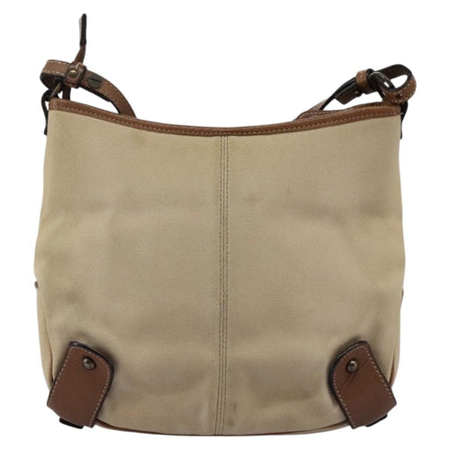 Burberry Blue Label Shoulder Bag Canvas Beige Canvas Shoulder Bag