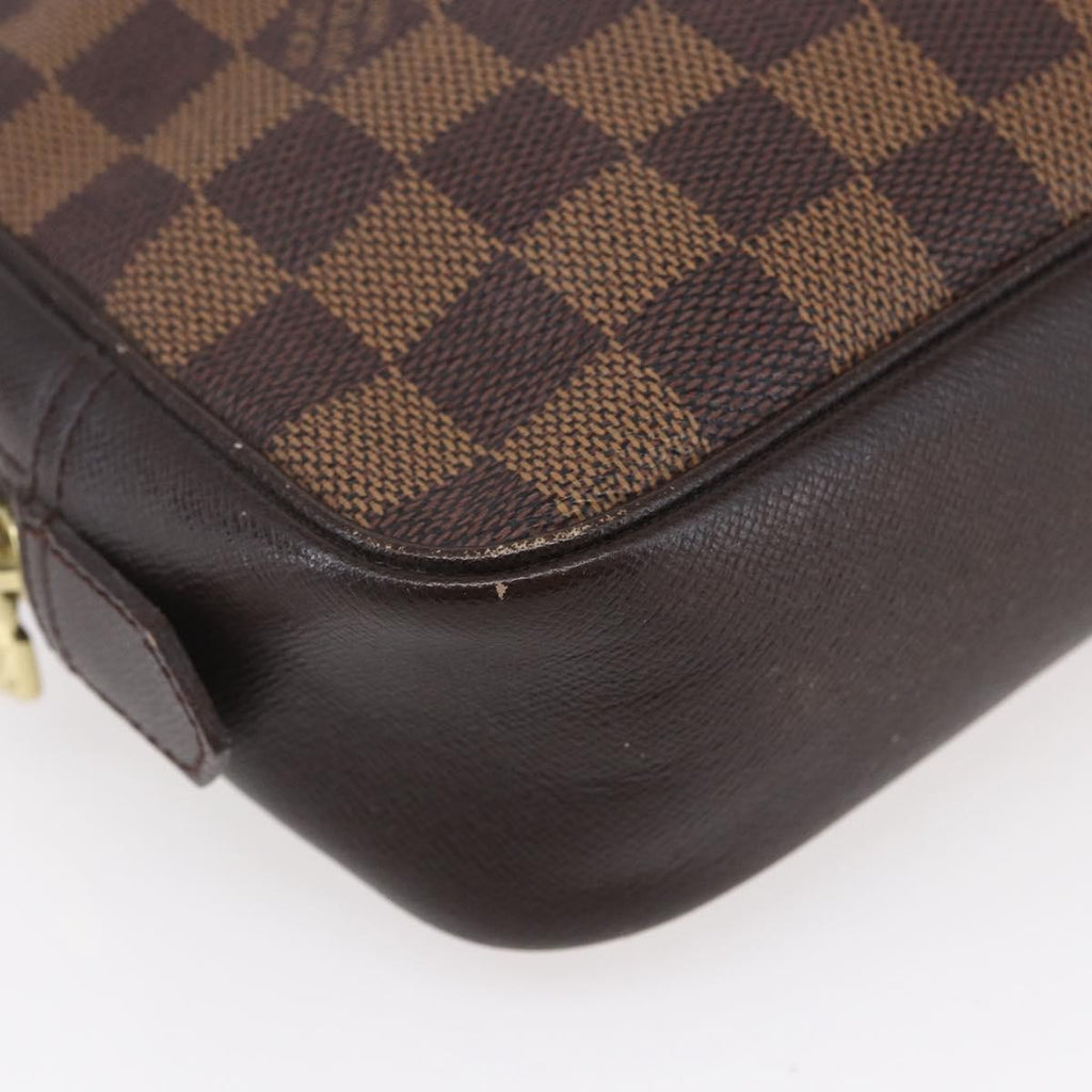 Louis Vuitton Trousse Toilette Damier Canvas Brown Canvas Clutche & Pouche Bag