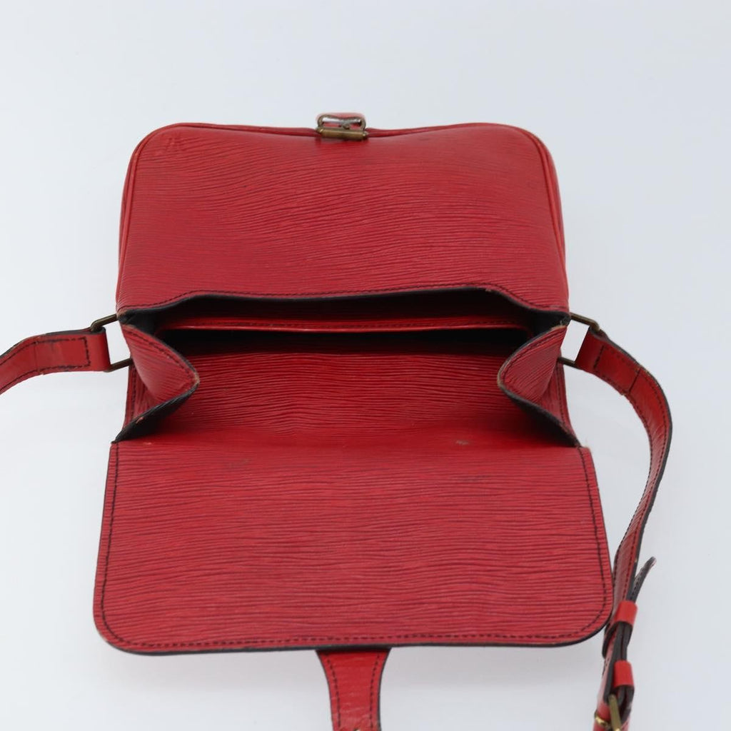 Louis Vuitton Cartouchiere Handbag Epi Leather Red Leather Shoulder Bag