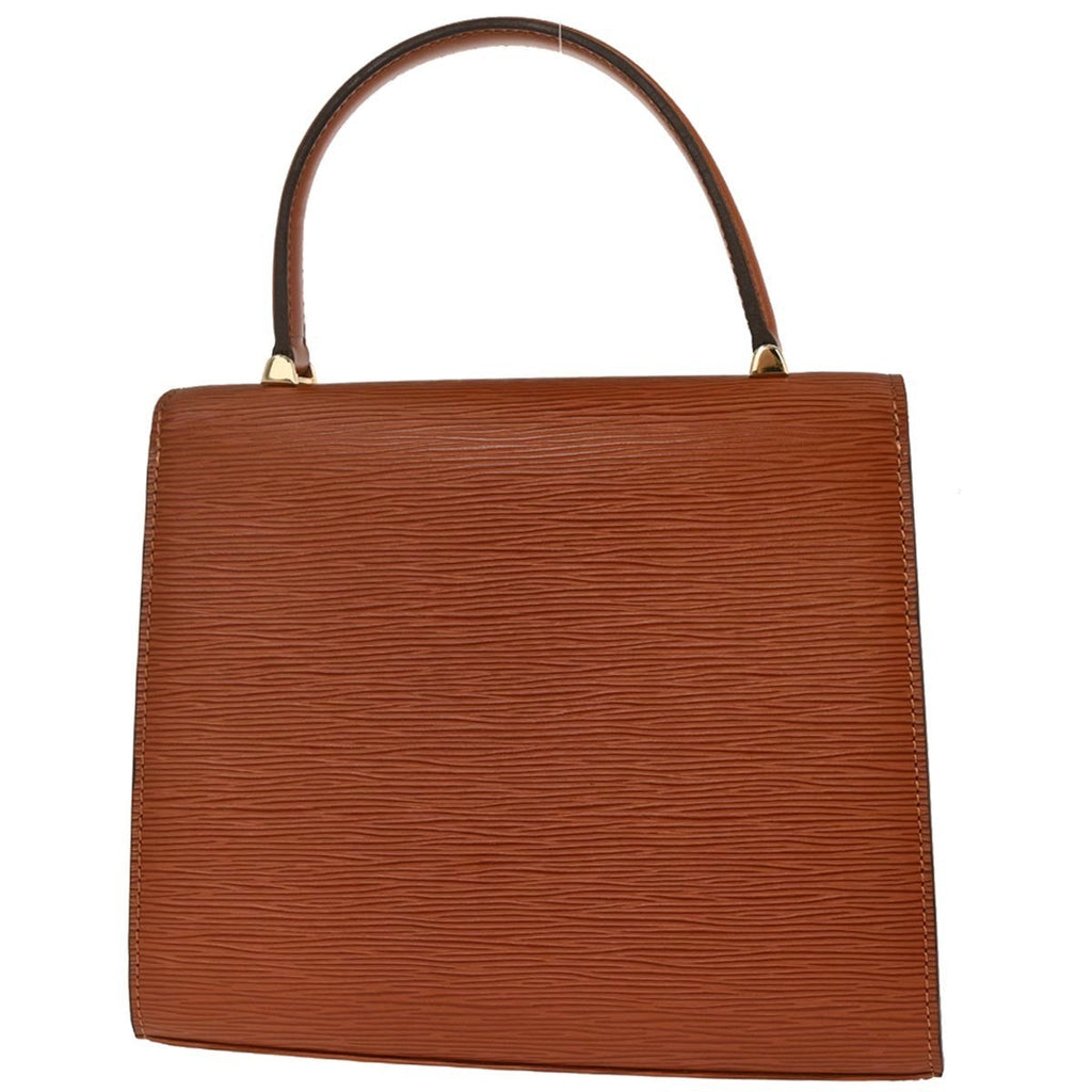 Louis Vuitton Malesherbes Handbag Epi Leather Brown Leather Handbag