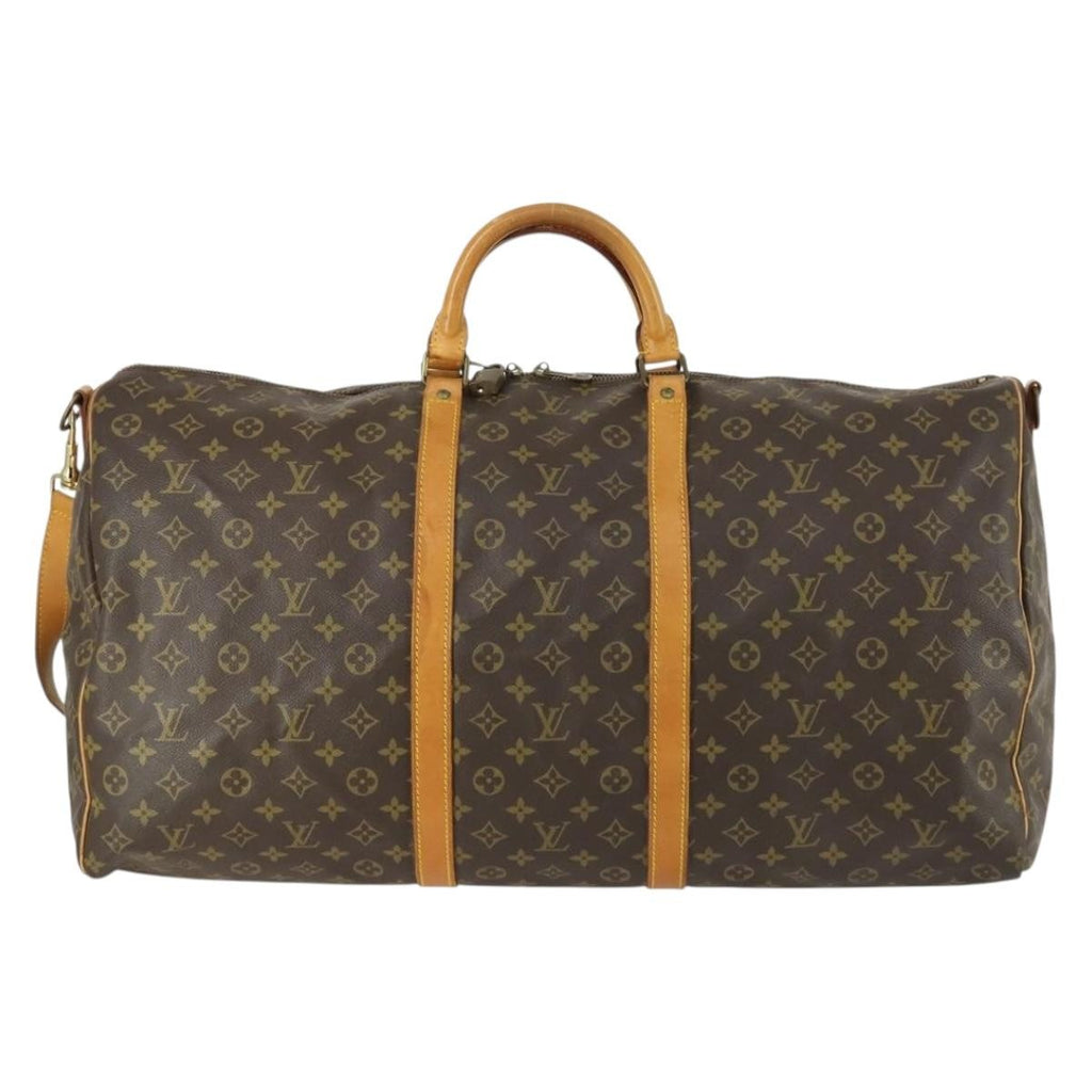 Louis Vuitton Keepall Bandouliere Bag Monogram Canvas Brown Canvas Travel Bag