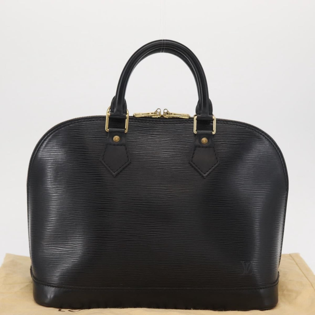 Louis Vuitton Alma Handbag Epi Leather Black Leather Handbag