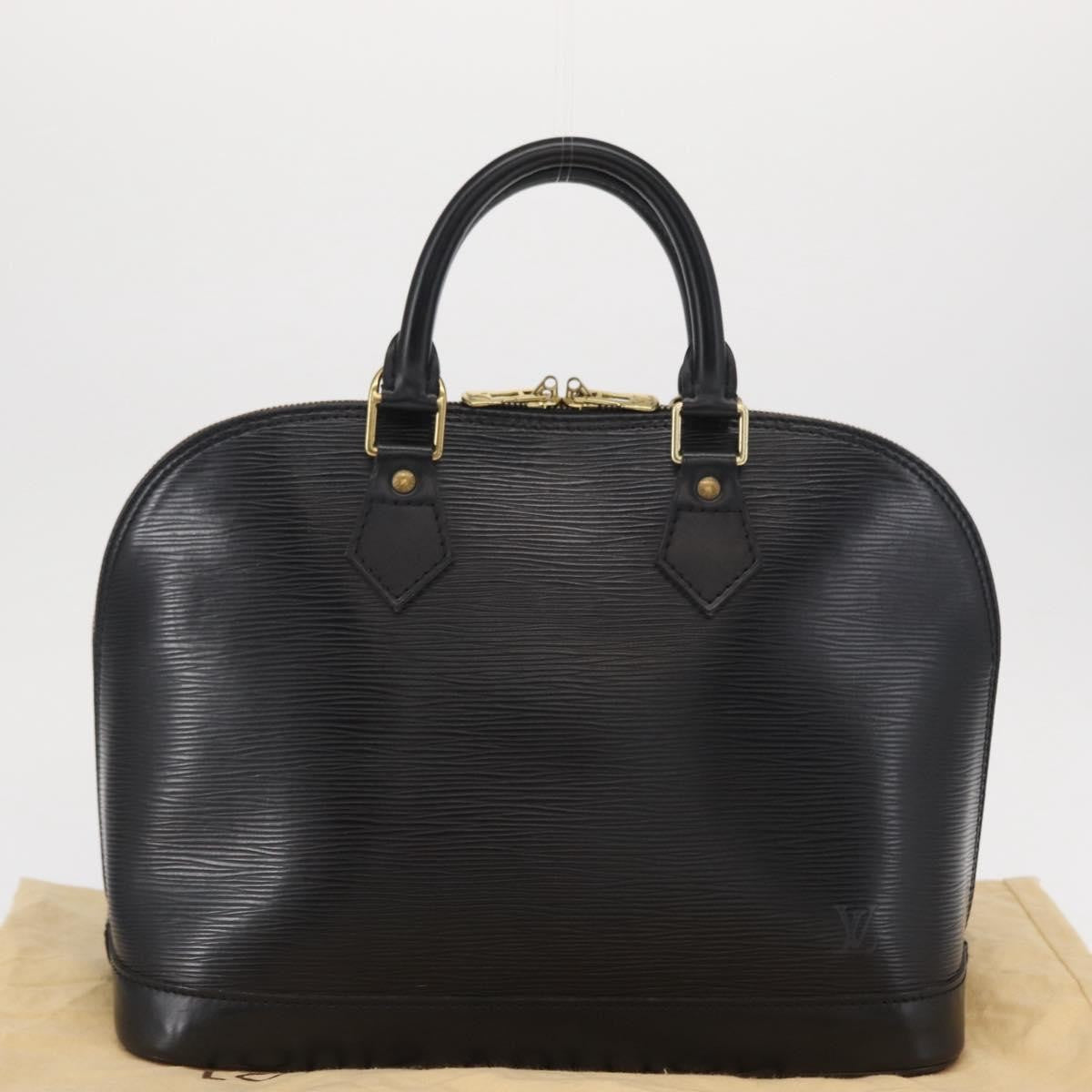 Louis Vuitton Alma Handbag Epi Leather Black Leather Handbag