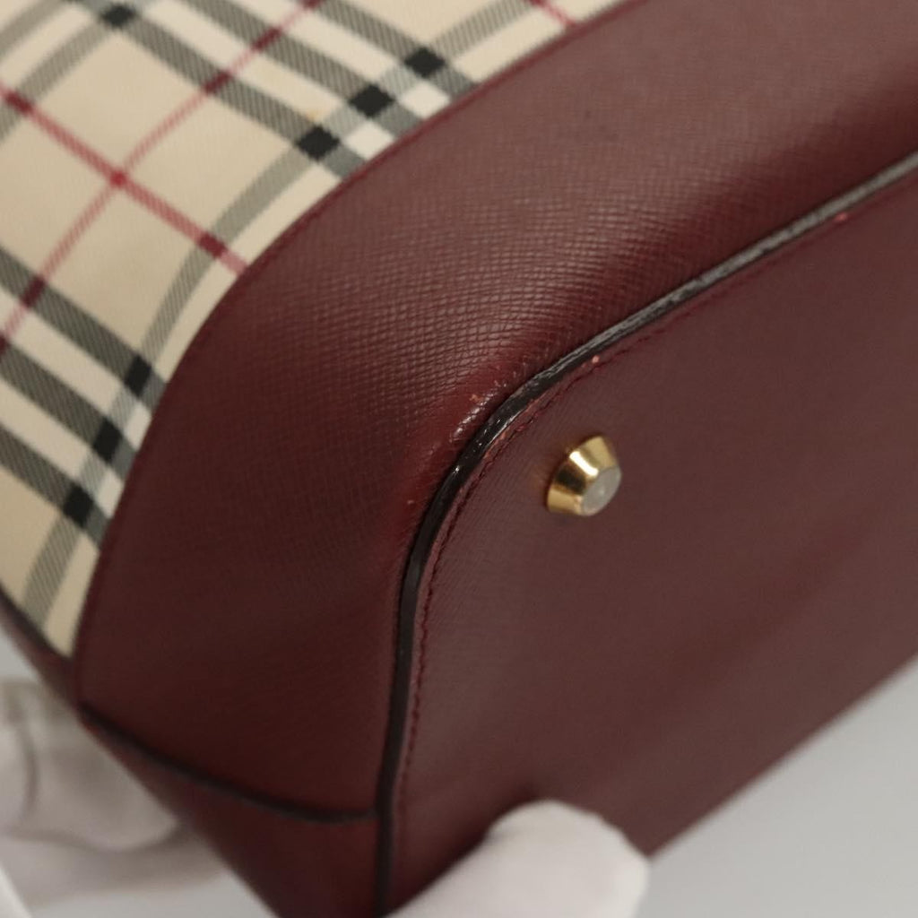 Burberry Nova Check Handbag Nova Check Canvas And Leather Beige Canvas Handbag