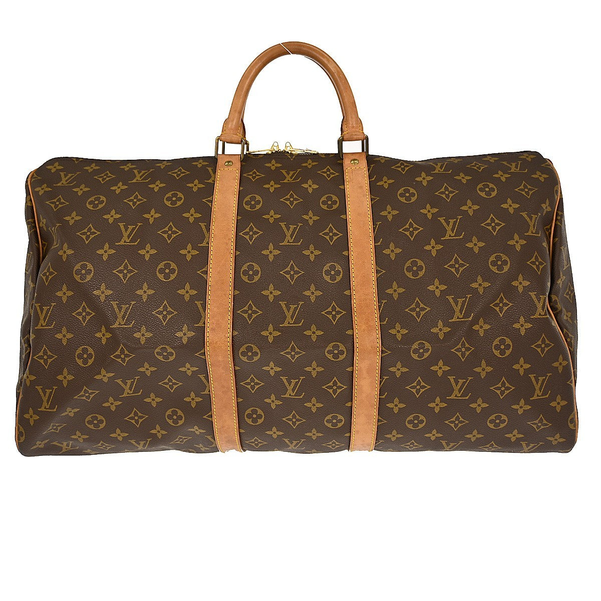 Louis Vuitton Keepall Bag Monogram Canvas Brown Canvas Travel Bag