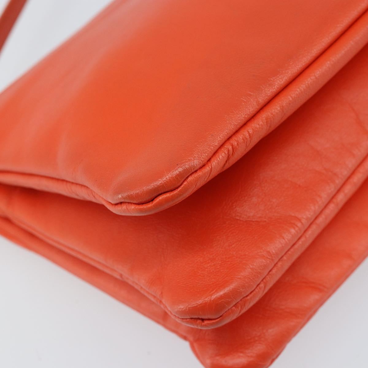 Celine Trio Crossbody Bag Leather Orange Leather Shoulder Bag Bag