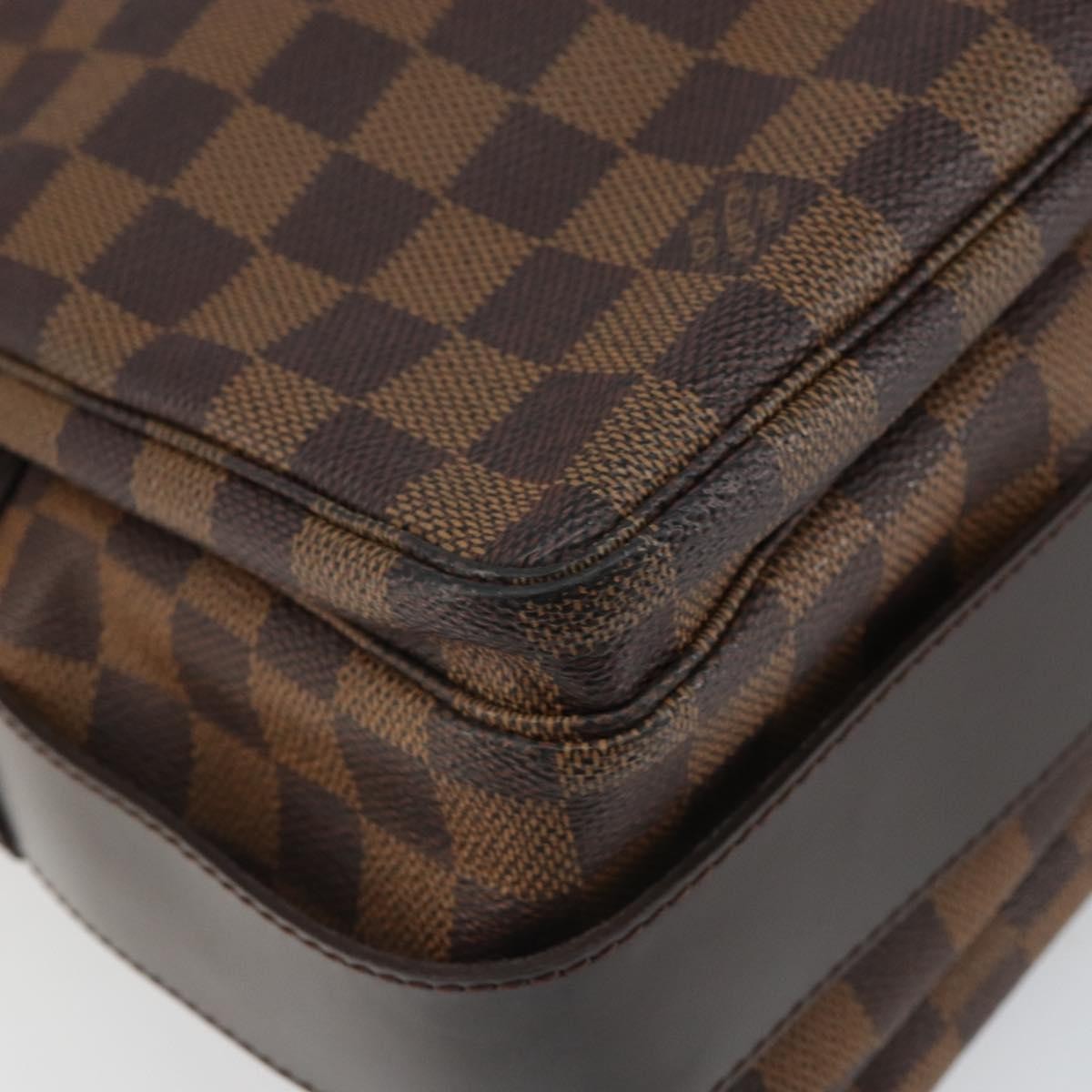 Louis Vuitton Naviglio Handbag Damier Brown Canvas Shoulder Bag