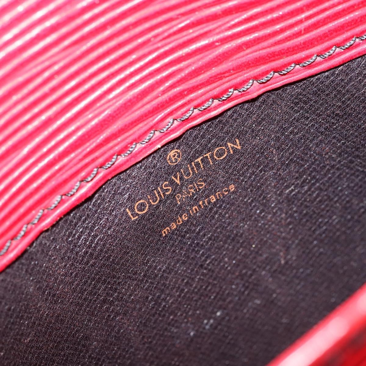 Louis Vuitton Cartouchiere Handbag Epi Leather Red Leather Shoulder Bag