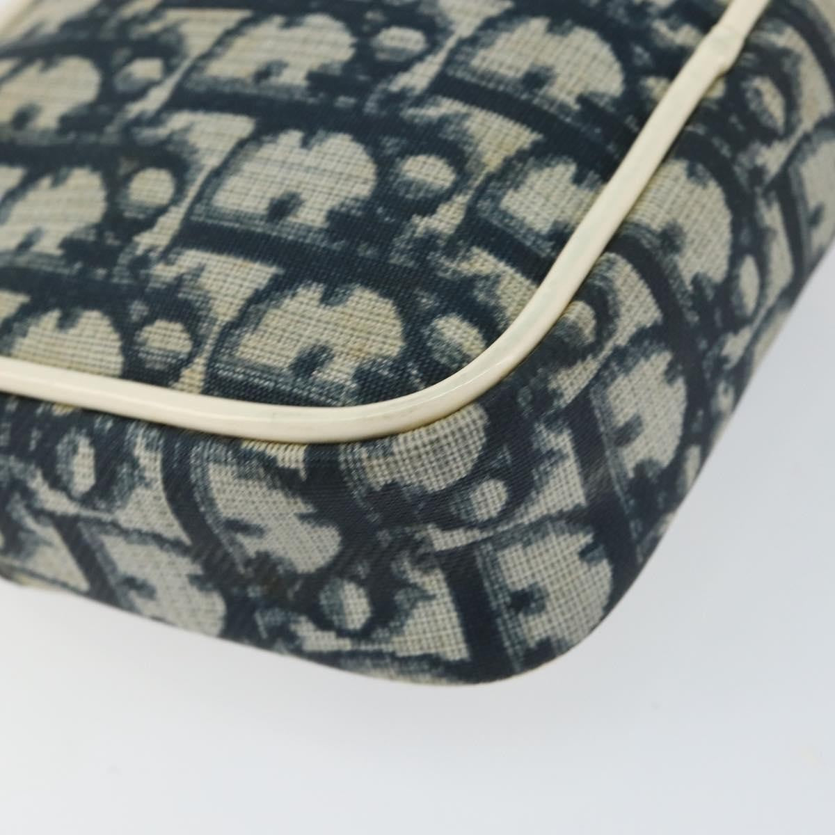 Christian Dior Vintage Trotter Pouch Diorissimo Canvas Navy Pvc Clutche & Pouche Bag (Pre-Owned)