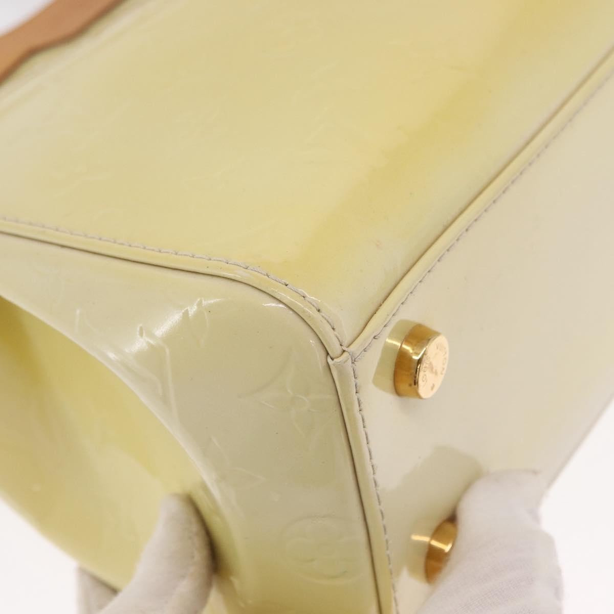 Louis Vuitton Brea Handbag Monogram Vernis Beige Patent_Leather Handbag