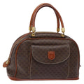 Celine Macadam Handbag Macadam With Leather Brown Canvas Handbag