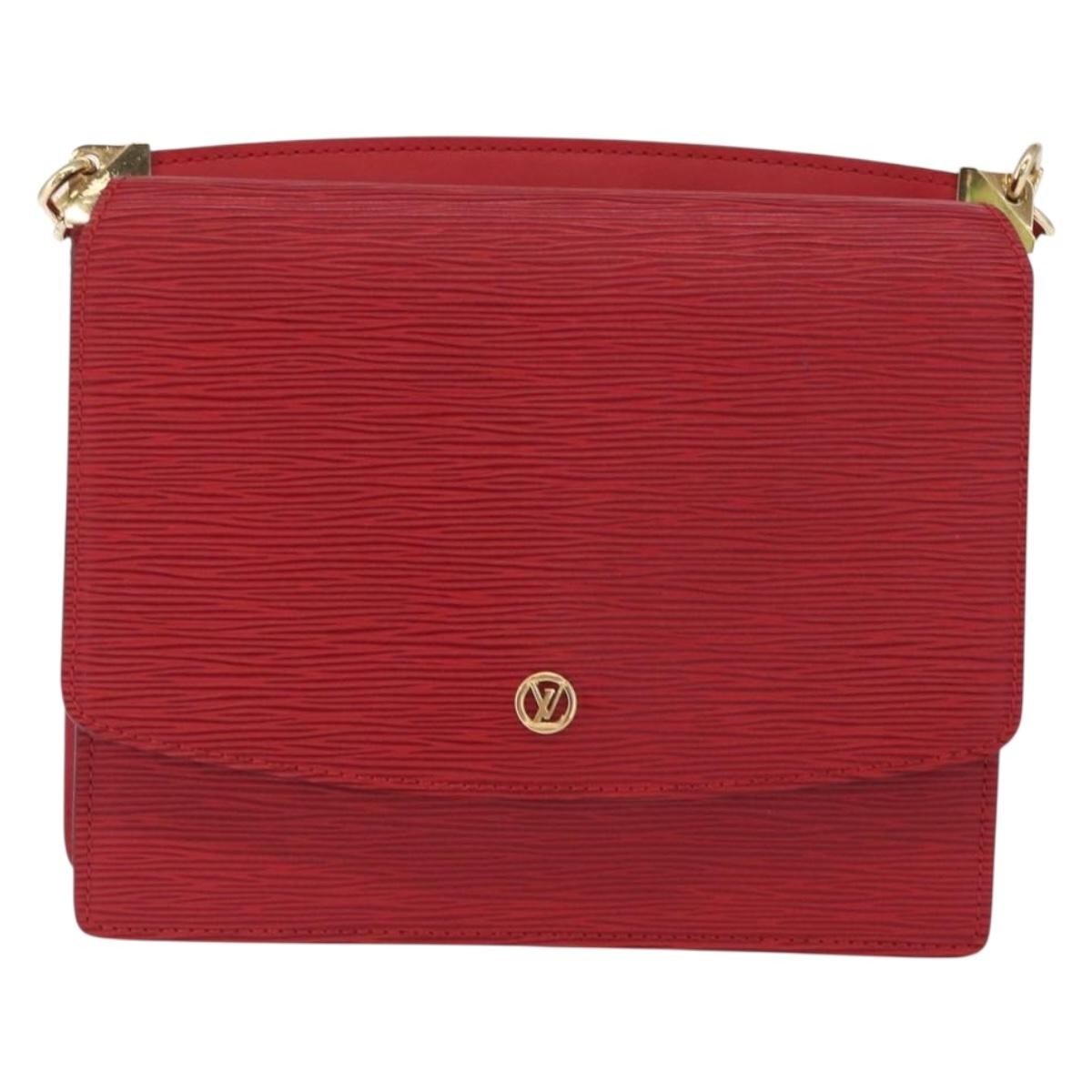 Louis Vuitton Grenelle Shoulder Bag Epi Leather Red Leather Shoulder Bag