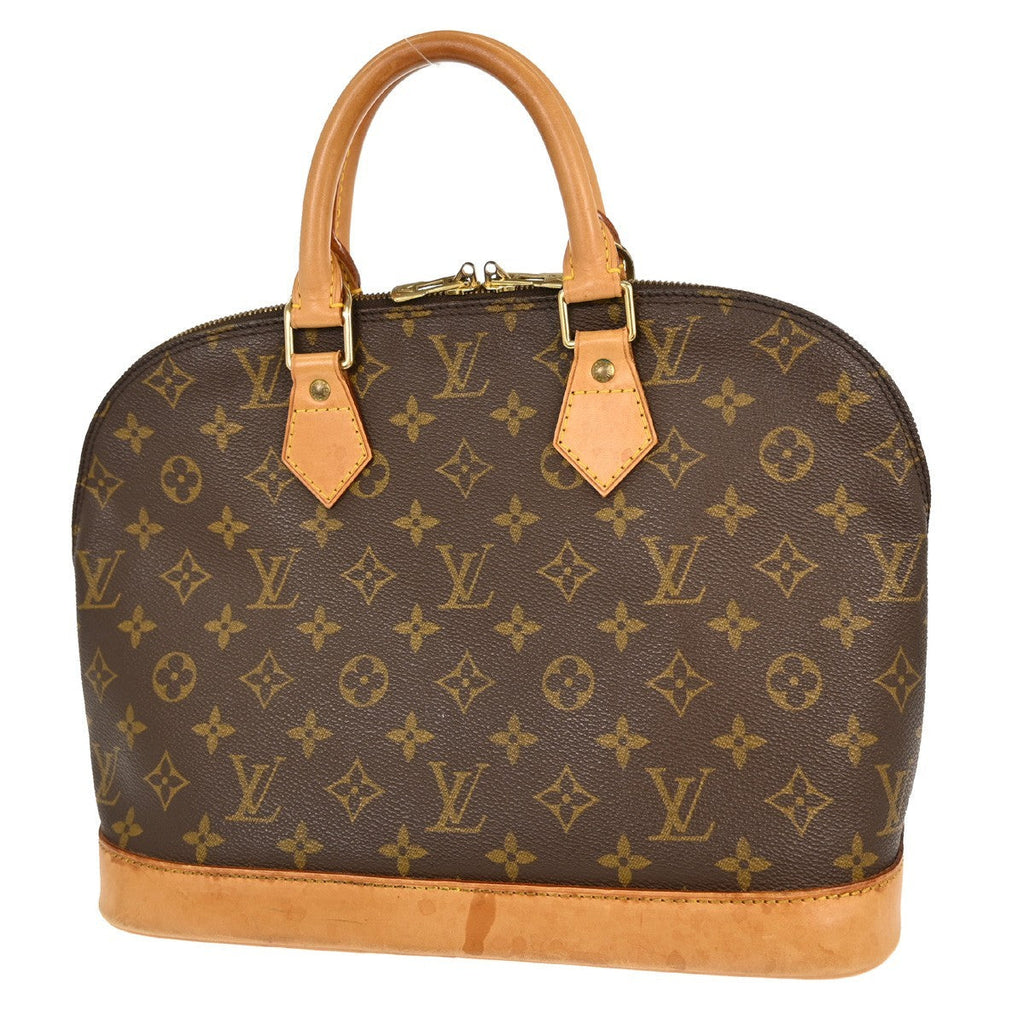 Louis Vuitton Alma Handbag Monogram Canvas Brown Canvas Handbag