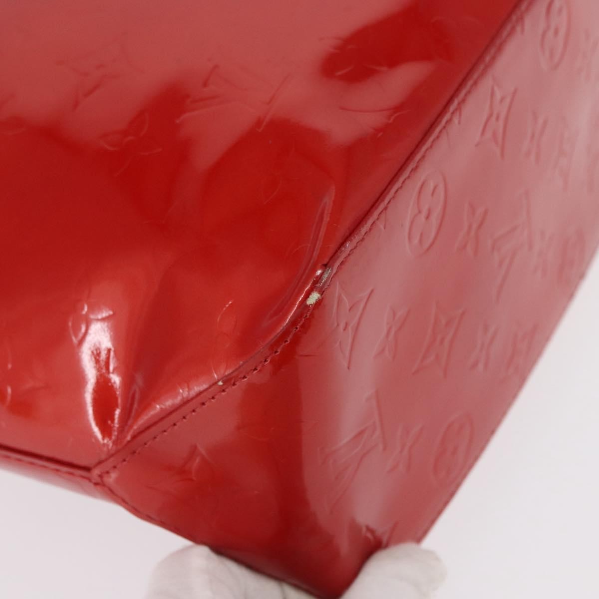 Louis Vuitton Reade Handbag Monogram Vernis Red Patent_Leather Handbag