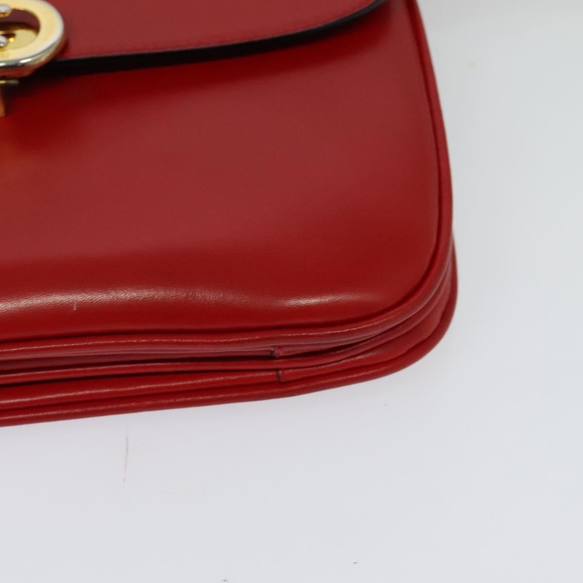 Celine Vintage Triomphe Shoulder Bag Leather Red Leather Shoulder Bag Bag