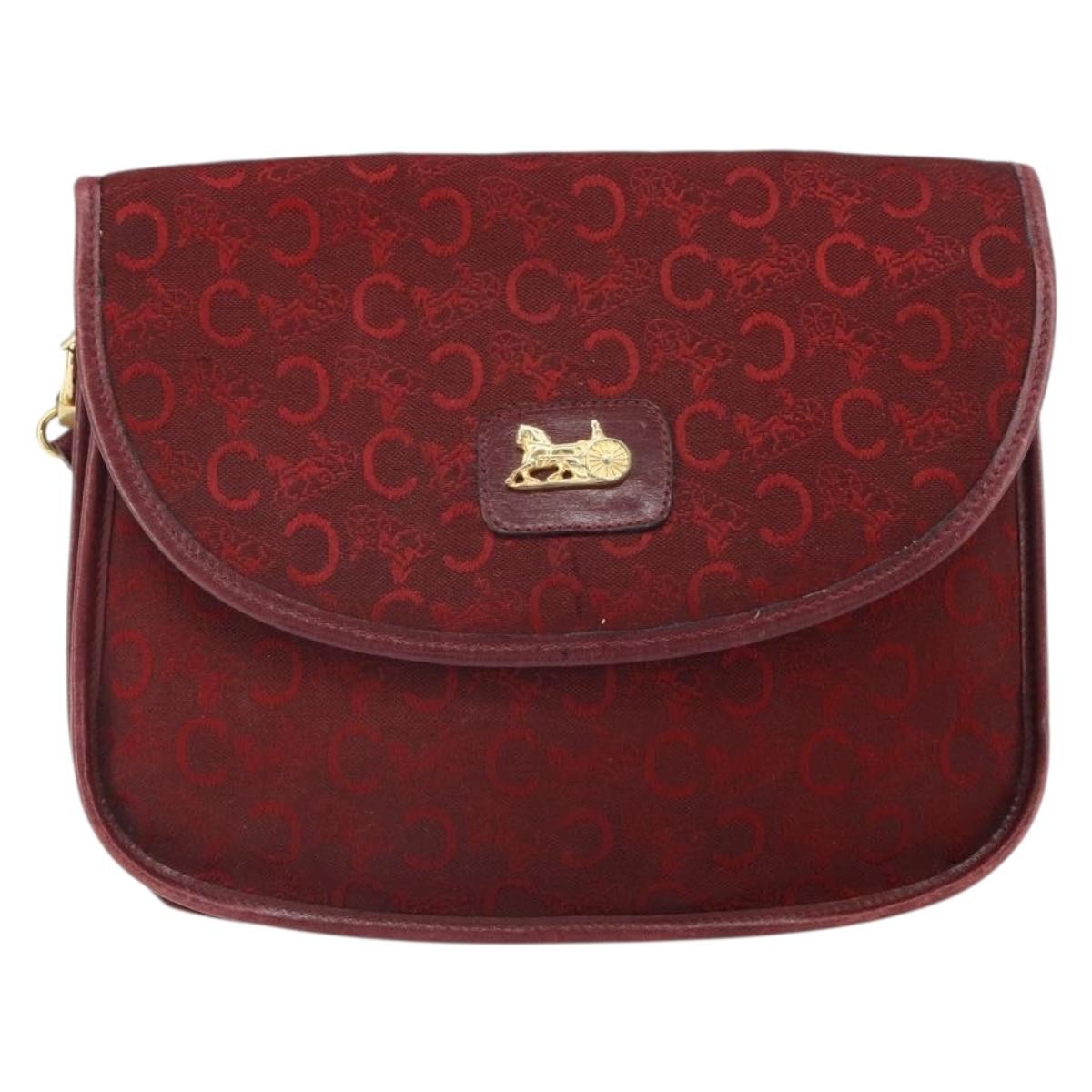 Celine C Sulky Shoulder Bag Canvas Red Canvas Shoulder Bag Bag