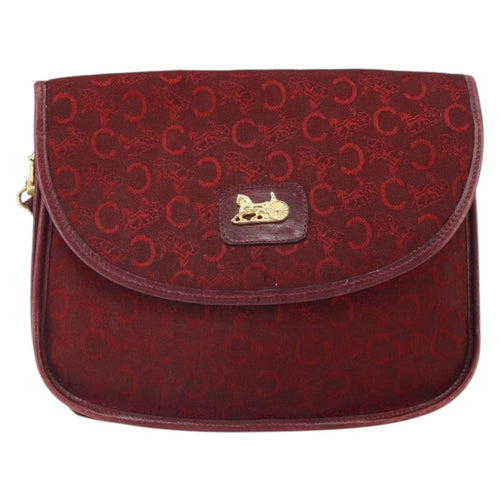 Celine C Sulky Shoulder Bag Canvas Red Canvas Shoulder Bag Bag