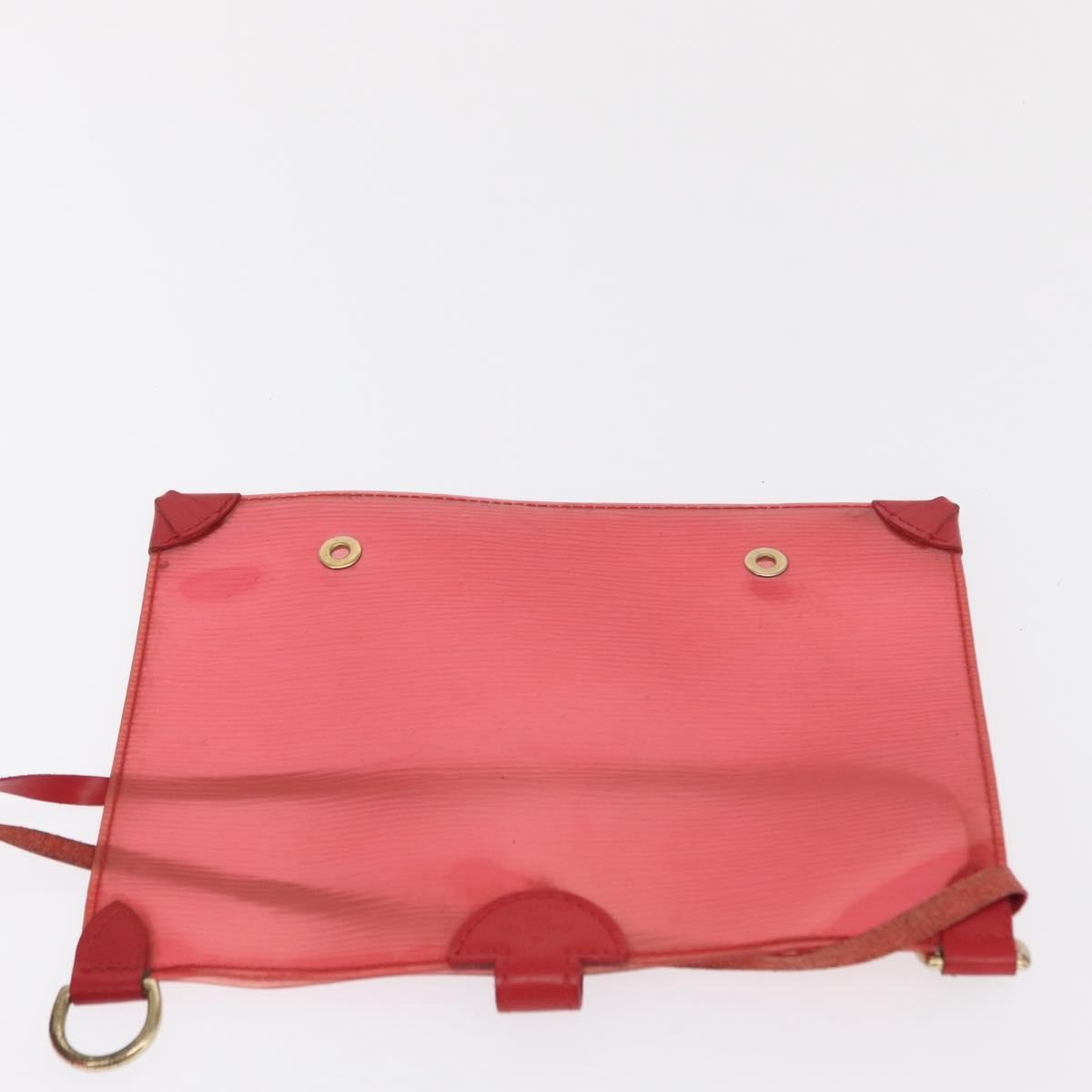 Louis Vuitton Plage Lagoon Bay Handbag Vinyl Epi Leather Red Plastic Tote Bag