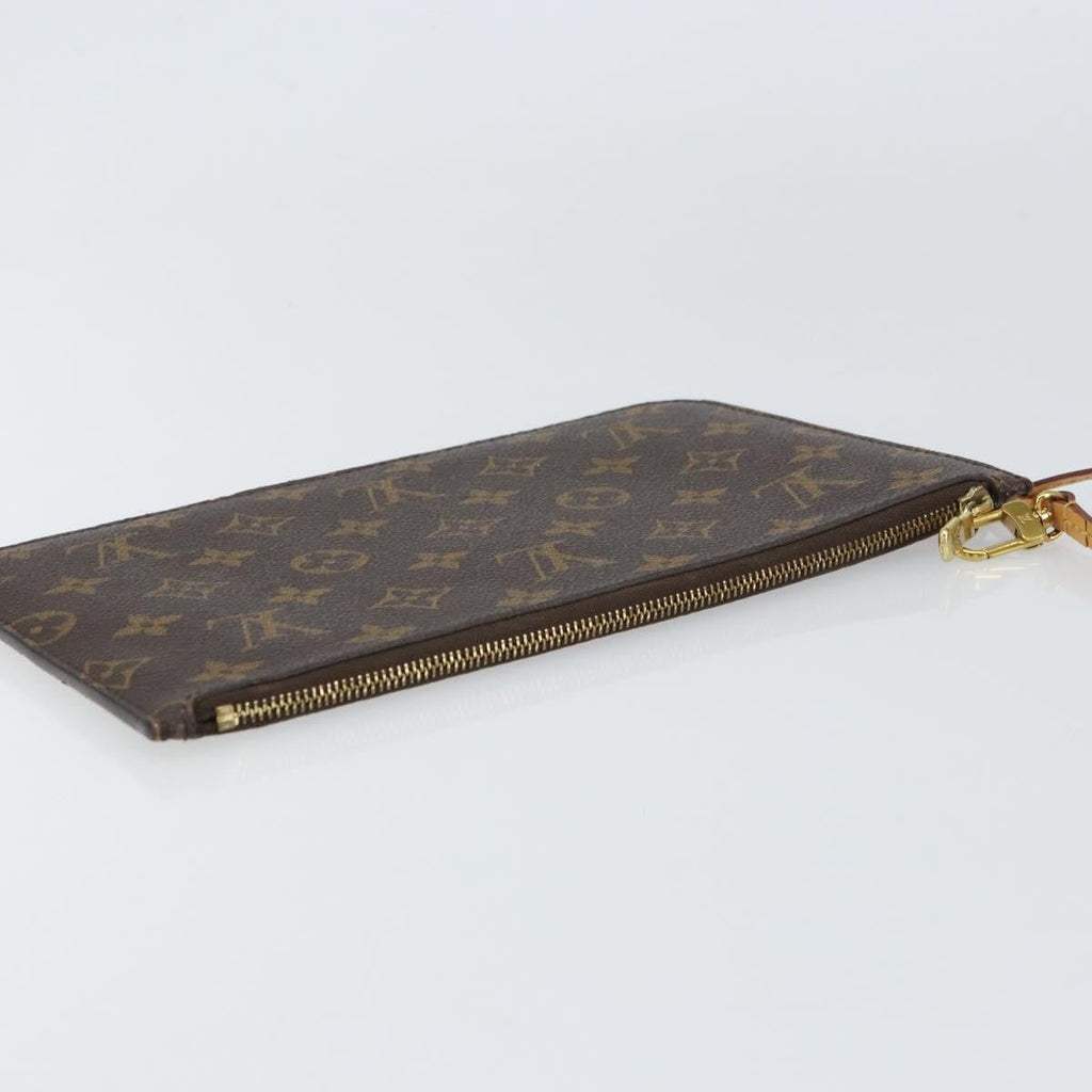 Louis Vuitton Neverfull Pochette Monogram Canvas Brown Canvas Clutche & Pouche Bag