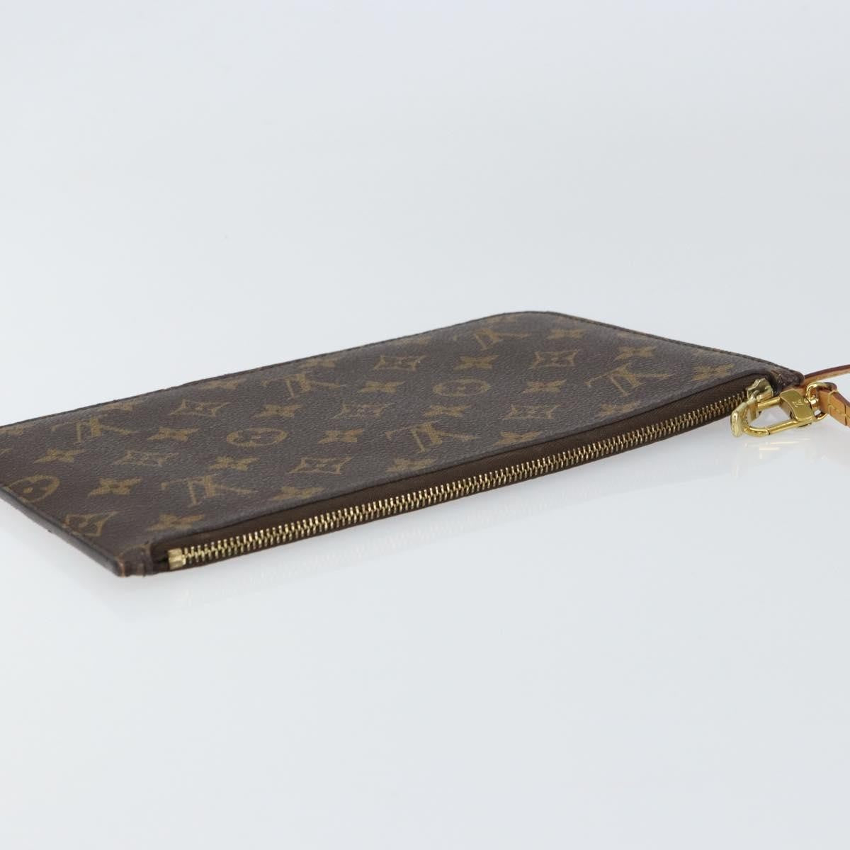 Louis Vuitton Neverfull Pochette Monogram Canvas Brown Canvas Clutche & Pouche Bag