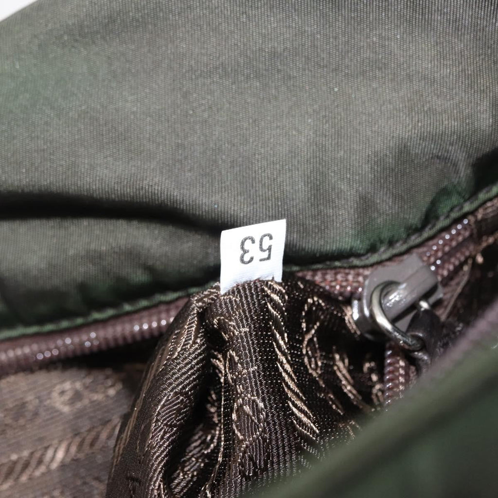 Prada Double Buckle Flap Messenger Bag Tessuto Khaki Nylon Shoulder Bag Bag