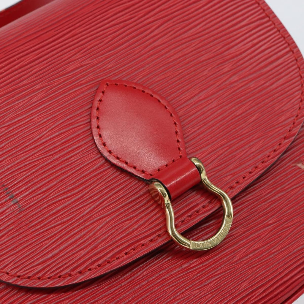 Louis Vuitton Saint Cloud Handbag Epi Leather Red Leather Shoulder Bag