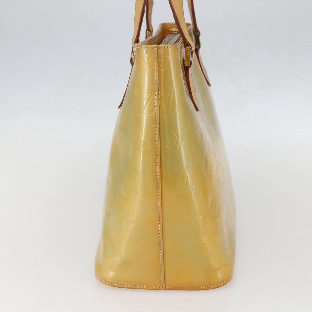 Louis Vuitton Houston Handbag Monogram Vernis Beige Patent_Leather Tote Bag
