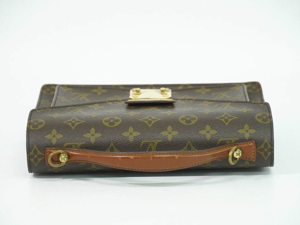 Louis Vuitton Monceau Handbag Monogram Canvas Brown Canvas Handbag