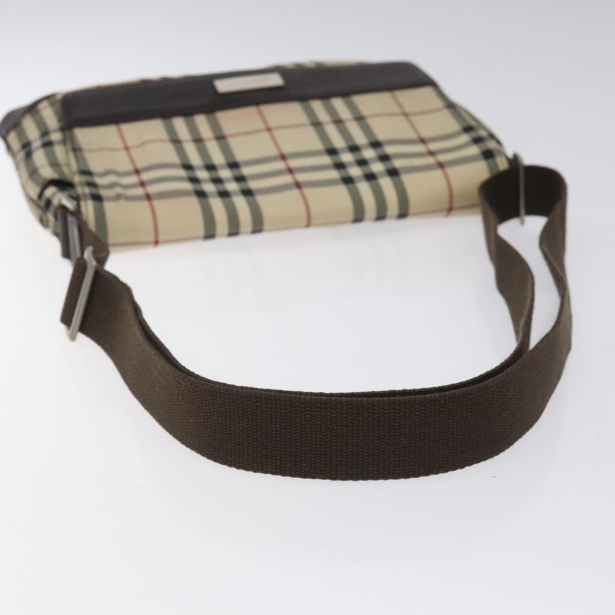 Burberry Nova Check Shoulder Bag Canvas And Leather Beige Canvas Shoulder Bag