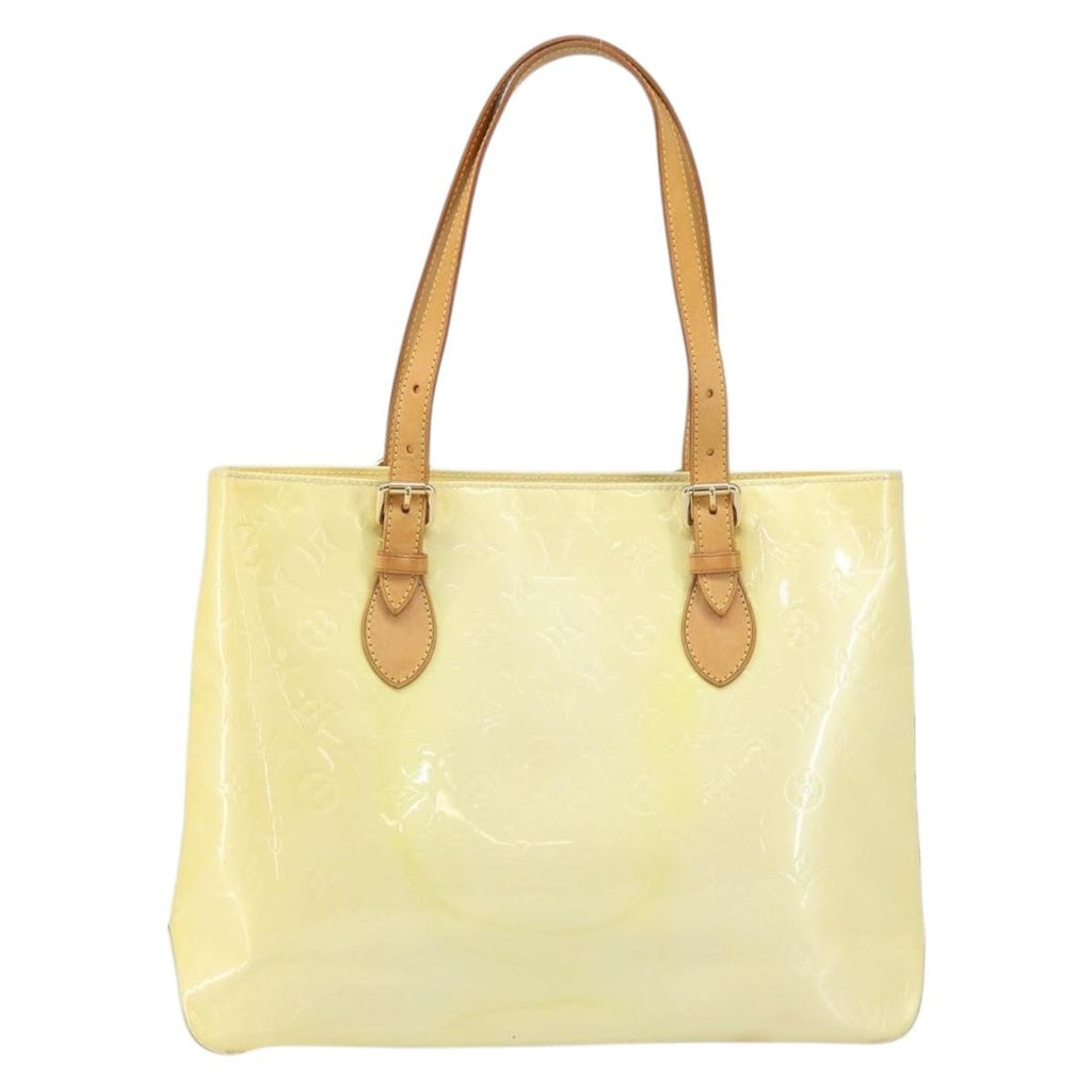 Louis Vuitton Brentwood Handbag Monogram Vernis Yellow Patent_Leather Tote Bag