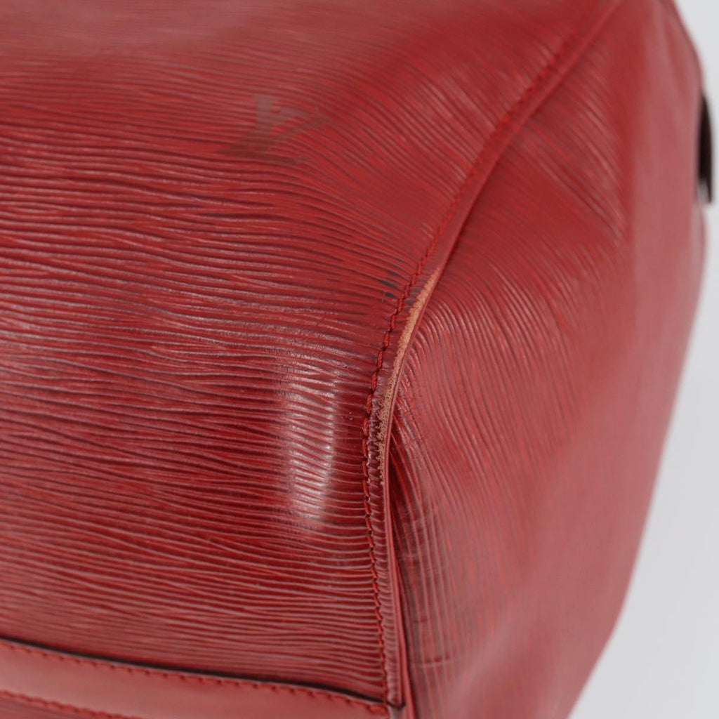 Louis Vuitton Keepall Bag Epi Leather Red Leather Travel Bag