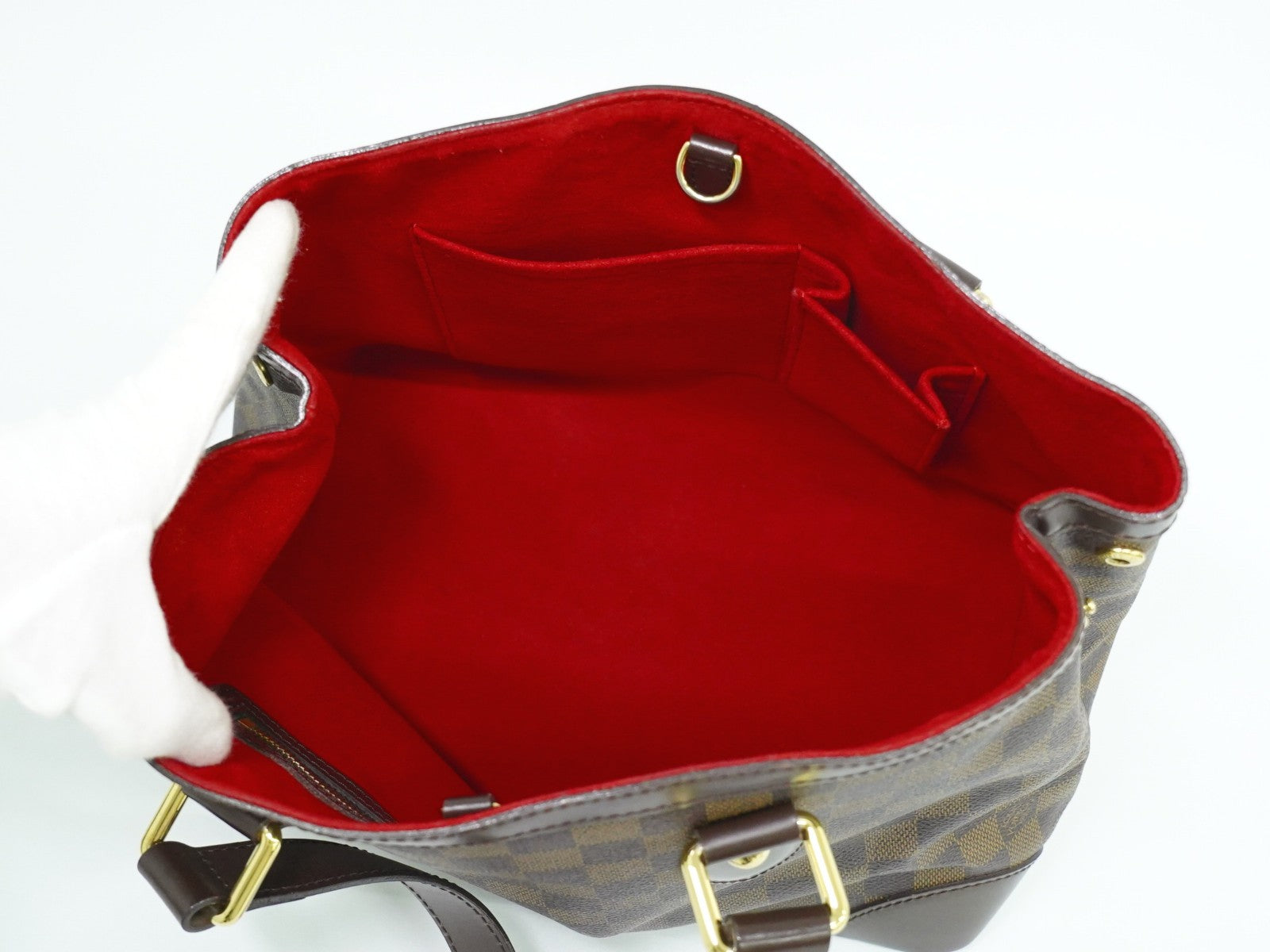 Louis Vuitton Hampstead Handbag Damier Brown Canvas Handbag