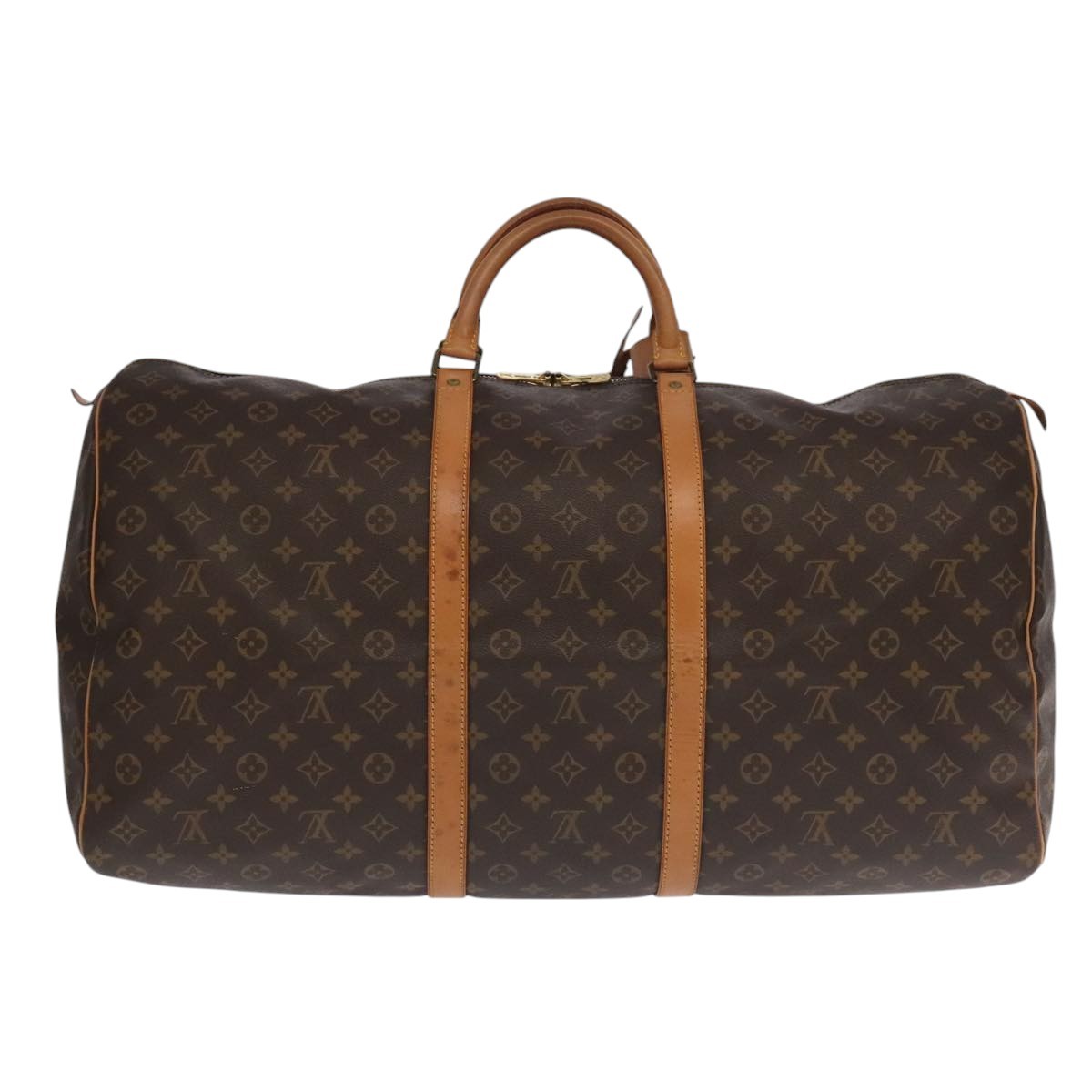 Louis Vuitton Keepall Bag Monogram Canvas Brown Canvas Travel Bag