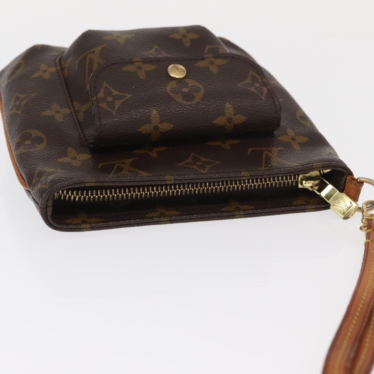 Louis Vuitton Partition Wristlet Clutch Monogram Canvas Brown Canvas Clutche & Pouche Bag