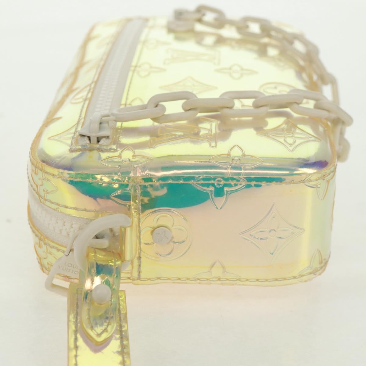 Louis Vuitton Pochette Volga Limited Edition Monogram Prism Pvc Silver Pvc Clutche & Pouche Bag