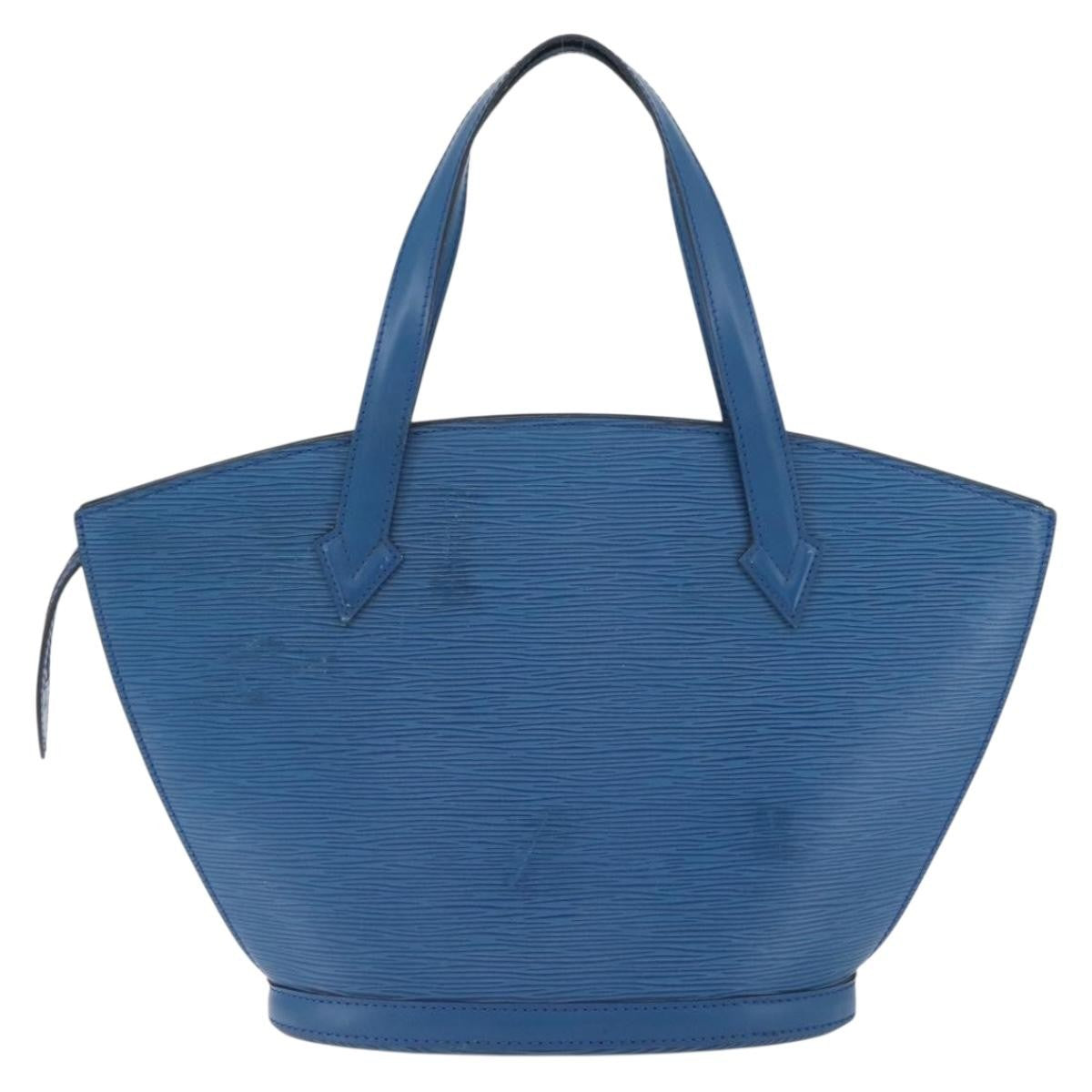 Louis Vuitton Saint Jacques Handbag Epi Leather Blue Leather Handbag