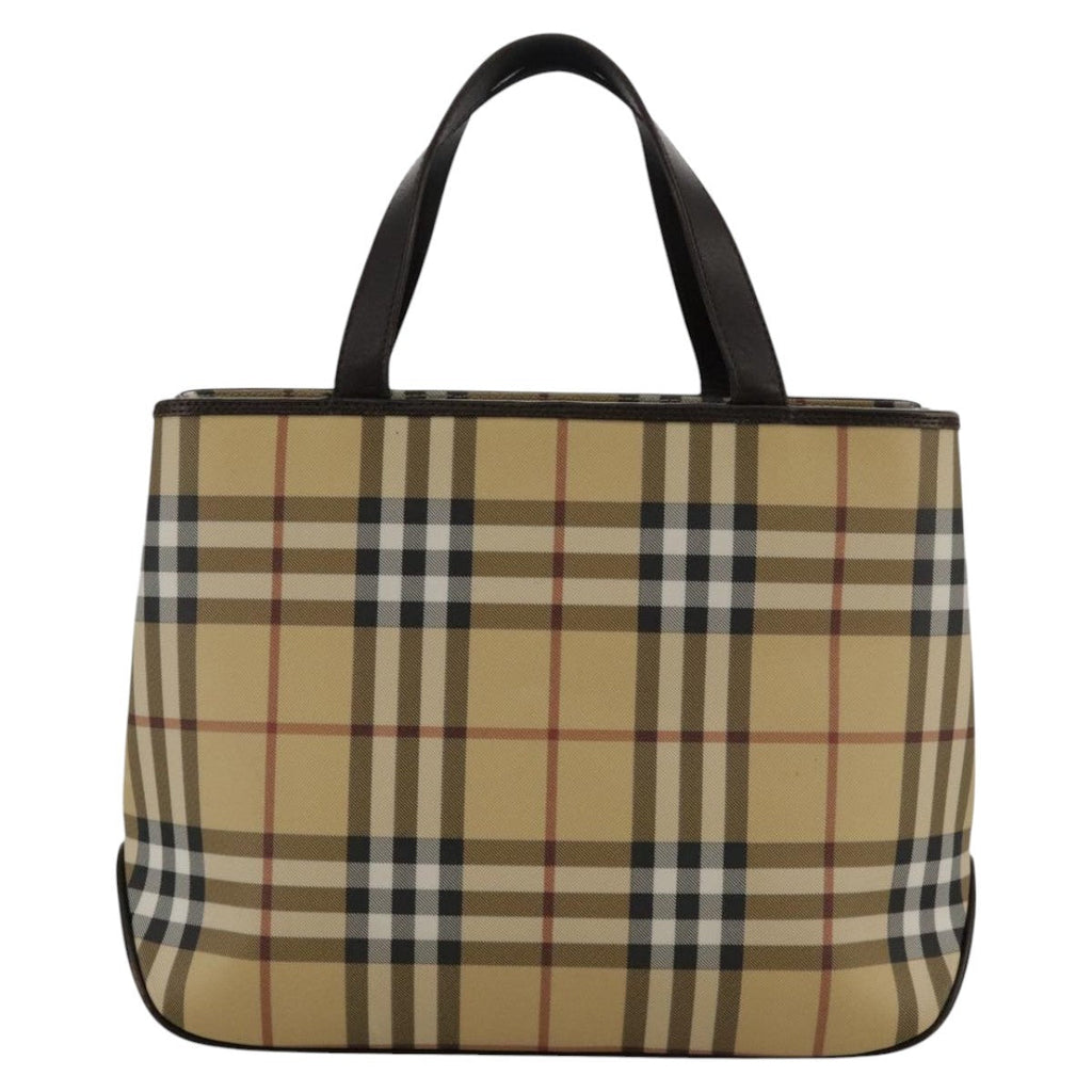 Burberry Nova Check Handbag Nova Check Canvas And Leather Beige Canvas Handbag