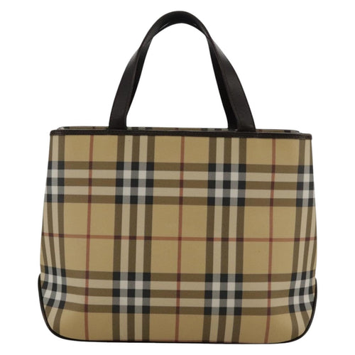 Burberry Nova Check Handbag Nova Check Canvas And Leather Beige Canvas Handbag